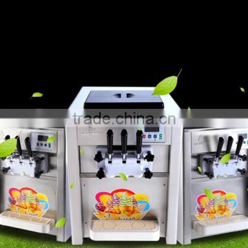 2 Tanks 3 Flavors Commercial Soft Ice Cream Machine for Sale