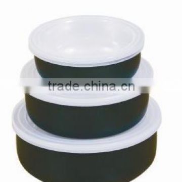 Stainless Steel Bowl With Plastic Lid / Storage Bowl / Round Bowl Set