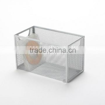 metal mesh office square storage bin