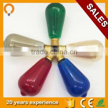 Decorative style edison bulb for decor, color bulbs for wedding party, KTV