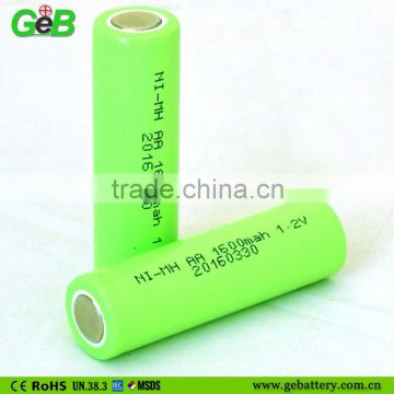 GEB 1.2V AA 1600mah Ni-MH rechargeable battery with low self discharge