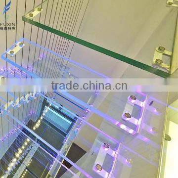 Decorative Stairs Glass Curved Stairs Decorate Glass Stair Manufacturer