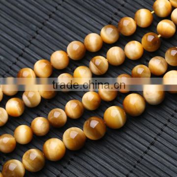 8mm natural african golden tiger eye loose strand beads for jewelry making