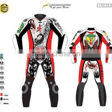 Motorbike Leather professional racing Suit / Style PW-1014-1