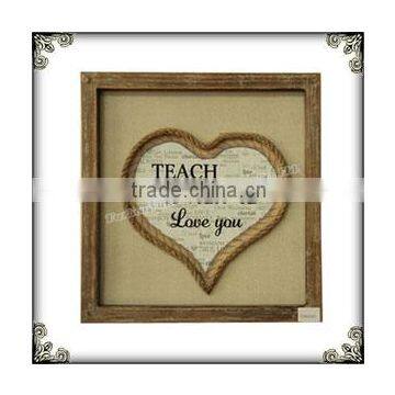 Vintage heart imitation wall plaque