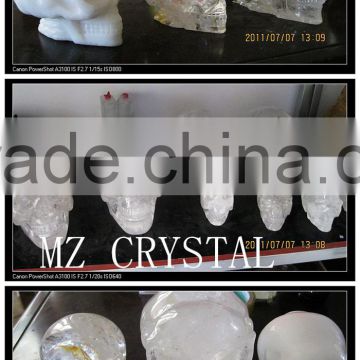 Hot wholesale Nature human white Crystal skull for gift