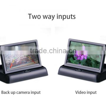 4.3" tft lcd car foldable rearview monitor