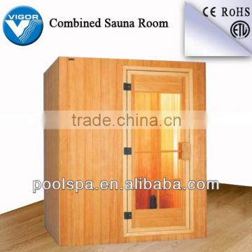 Full-body dry steam sauna equipment/detox sauna room combo/relax sauna room