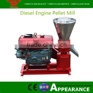 22hp diesel engine driven feed pellet making machine wood pellet mill