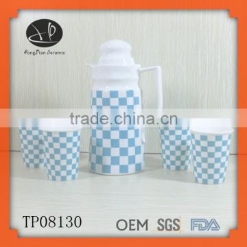ceramic thermos & cup set with decal,chaozhou kettle