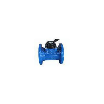 Blue Multi Jet Horizontal Woltman Water Meter for Commercial / Industrial , 150mm 16 bar