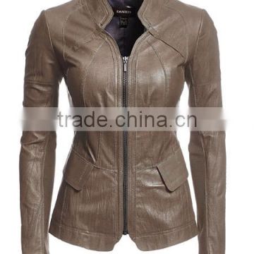 Fashionable new arrival ladies autumn/spring pu leather jacket new design black women leather jacket 2015