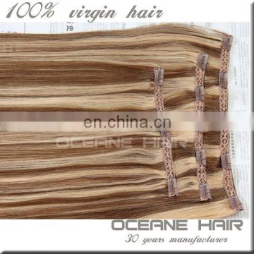 Indian virgin remy hair cheap hair raw burmese hair one piece clip in human hair extensions