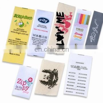 Eco friendly washable woven label of instructions fabric content labels