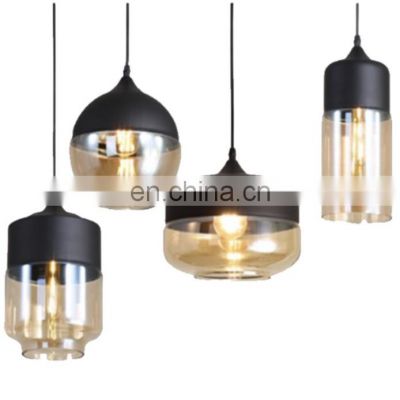 Modern Style Loft Industrial Glass Hanging Lamp Pendant Light Indoor Decorative