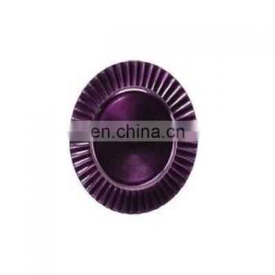 purple color shiny designer charger plate
