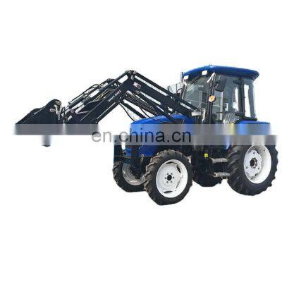 Hot sales 70hp 4WD compact farm tractor with cab with front end loader 4 in 1 bucket