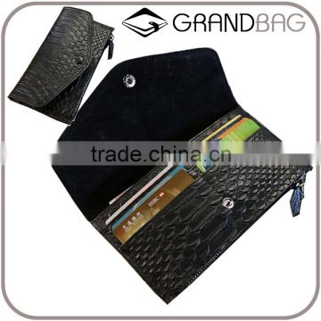 luxury genuine snake skin leather cow leather ladies bifold clutch wallet cheque book holder wallet