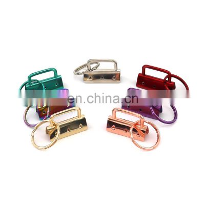 Lanyard Key Fob Hardware With Flat Ring Key Ring Wristlet Hardware Clamp Supplies