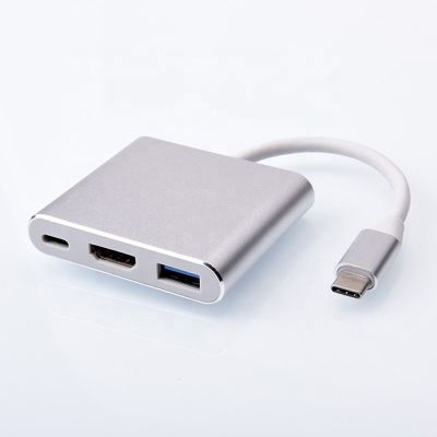 Hot Selling 4K 3 In 1 Adapter USB 3.1 Type C To  3.0 type C Hub for Multiport hub Adapter converter