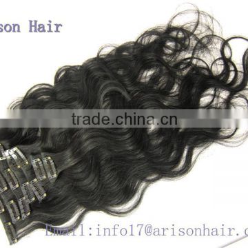 2015 Qingdao clip in remy hair extension