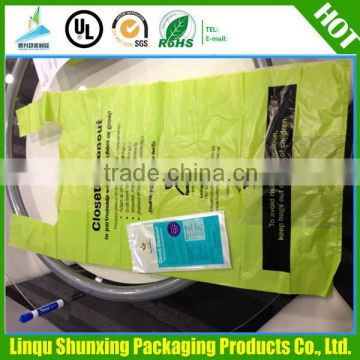 hig quality printing Plastic t-shirt bags/ PE shopping bags/t shirt bags