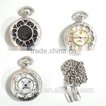 2015 Nickel free IP plating Custom Japan movt quartz pocket watch