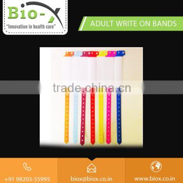 Standard Grade Adult Plastic Material Write On Bands for Sale