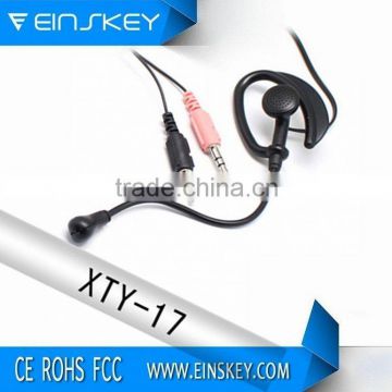 made in china earphones with mic volume control XTY-17