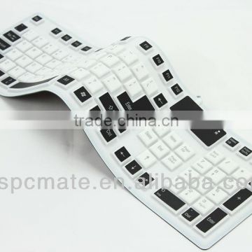 computer silica gel keyboard with led light