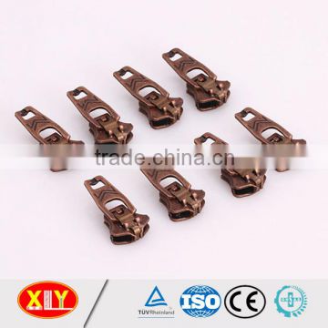 hot sale normal puller copper plating yg metal zipper slider