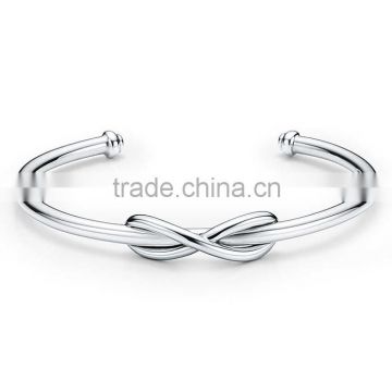 Factory wholesale price 925 cuff silver infinity bangle