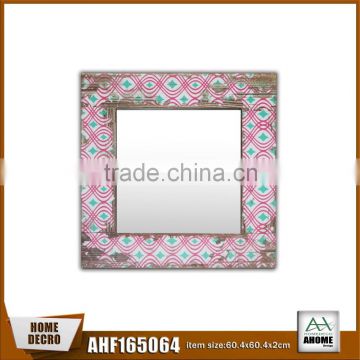 MDF Square Shape Paper Printing Dressing Wall Hanging Mirror Frame