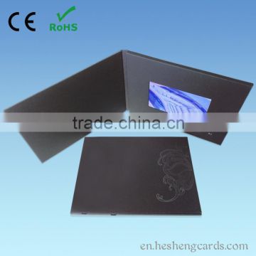 Artificial handmade lenticular images paper thin lcd blank video brochure