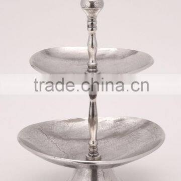 Raw Aluminium Decorative Cake Stand / Sweet Stand / Cookie Stand 2 Tier