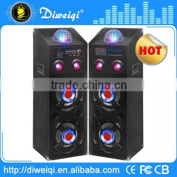 Popular 2.0 active professional concert stage speaker with pa system,colorful ball light