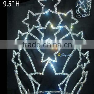 10inch large star shape tiara pageant patriotic crown