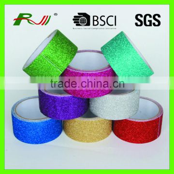Adhesive colored decorated packing glitter tape for custom design