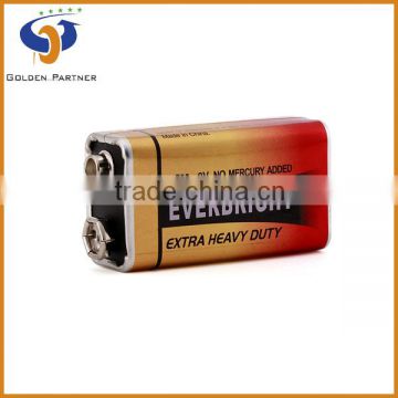 Dependable performance extra heavy duty 9v battery 6f22