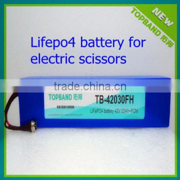 lifepo4 battery 42v 3ah TB-42030FH for electric scissors