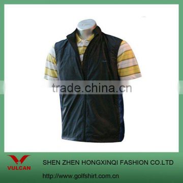 Plain black nylon waterproof mens sports vest