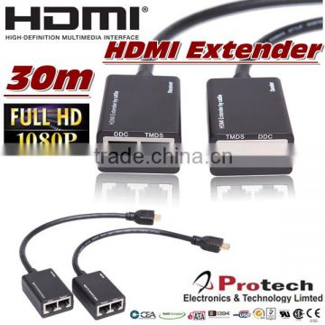 30m hdmi extender cat5e/6 with compact size PET30D
