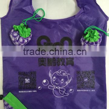 Promotional new design Grape fruit shape recycled folding bag,recycled folding bag, promotional bag