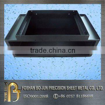 China manufacturer sheet metal enclosure fabrication, customized instrument iron black sheet metal enclosure