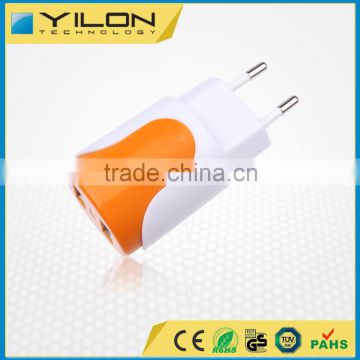 Strict Quality Check Supplier Custom Color 2 USB Home Charger