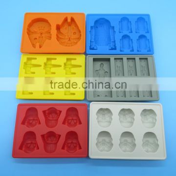 Wholesale FDA food grade non stick bpa free wars lego star cartoon character jelly candy silicone chocolate mould china