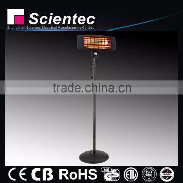Scientec 2000W High Quality Quartz Heating Black Stand Far Infrared Heater Manufacture