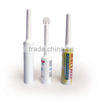 Small size D16 white offset printing lip treatment plastic tube
