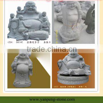 marble stone laughing buddha statue