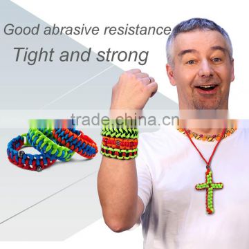 Fashion sport outdoor survival tool nylon para cord para cord survival bracelet camping equipment survival kit bracelet